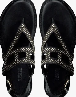 zwarte verton platte sandalen s-10262