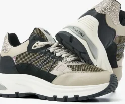 zwarte via vai lage sneakers liz dae