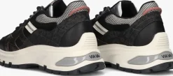 zwarte via vai lage sneakers liz finley