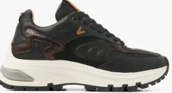 zwarte via vai lage sneakers liz leighton