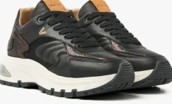 zwarte via vai lage sneakers liz leighton