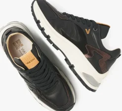 zwarte via vai lage sneakers liz leighton