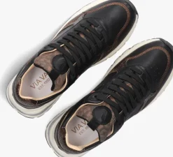 zwarte via vai lage sneakers liz dulce