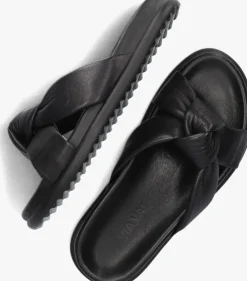 zwarte via vai platte sandalen candy nova