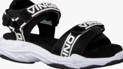 zwarte vingino platte sandalen veras