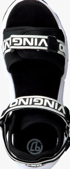 zwarte vingino platte sandalen veras