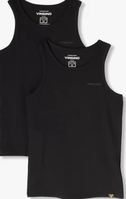 zwarte vingino singlets boys tank 2 pack