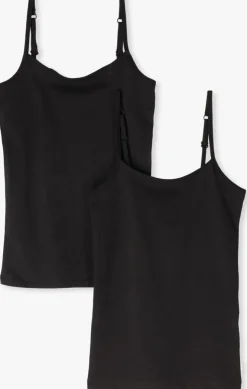 zwarte vingino singlets girls singlet 2 pack