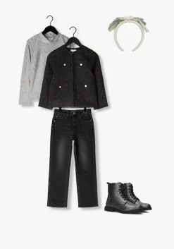 zwarte vingino straight leg jeans catie