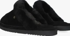 zwarte warmbat pantoffels lismore