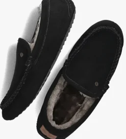 zwarte warmbat pantoffels earlwood