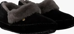 zwarte warmbat pantoffels barrine