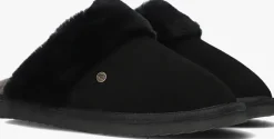 zwarte warmbat pantoffels flurry