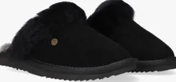 zwarte warmbat pantoffels flurry kids
