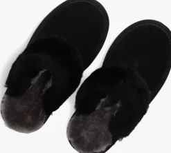 zwarte warmbat pantoffels flurry kids