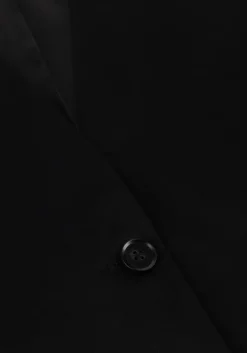 zwarte withblack gilet wblselma linen waistcoat