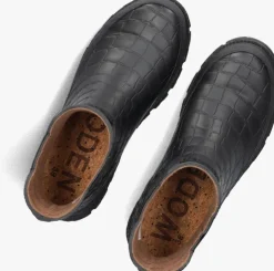 zwarte woden regenlaarzen liv croco waterproof