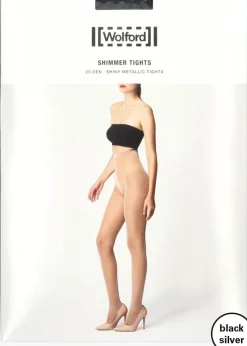 zwarte wolford panty's shimmer tights