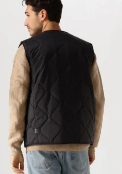 zwarte woodbird bodywarmer wbtrais quilt vest