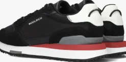 zwarte woolrich lage sneakers retro sneaker man