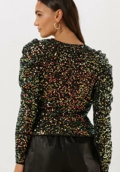 zwarte y.a.s. blouses yassiglo ls wrap top