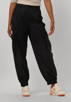 zwarte y.a.s. cargobroeken yaspenni hw ankle pant