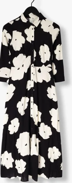 zwarte y.a.s. maxi jurk yassavanna long shirt dress s.