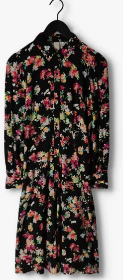 zwarte y.a.s. midi jurk yasaloma ls midi shirt dress s