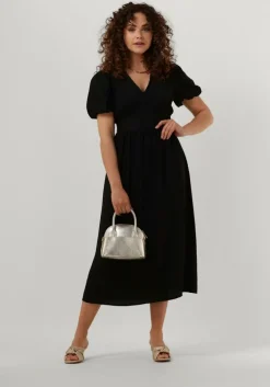 zwarte y.a.s. midi jurk yasclema ss midi dress