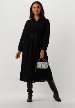 zwarte y.a.s. midi jurk yasjosanne 7/8 midi dress