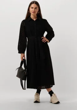 zwarte y.a.s. midi jurk yasjosanne 7/8 midi dress