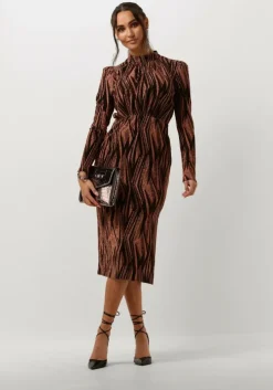 zwarte y.a.s. midi jurk yasyen ls midi dress