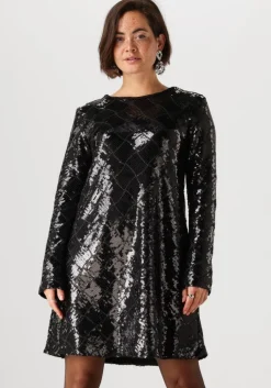 zwarte y.a.s. mini jurk yaschekka ls dress