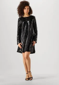 zwarte y.a.s. mini jurk yaschekka ls dress