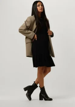zwarte y.a.s. mini jurk yasines ls knit dress