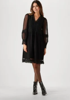 zwarte y.a.s. mini jurk yassophira ls dress