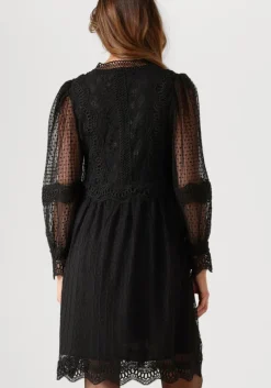 zwarte y.a.s. mini jurk yassophira ls dress