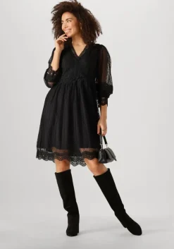 zwarte y.a.s. mini jurk yassophira ls dress