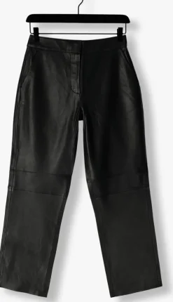 zwarte y.a.s. pantalon yasline hmw leather pant