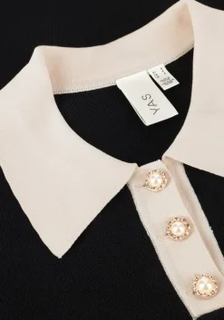 zwarte y.a.s. top yasmille ss knit pullover