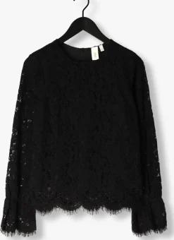 zwarte y.a.s. top yasperla ls lace top