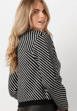 zwarte y.a.s. vest yascharla ls sequin knit cardigan