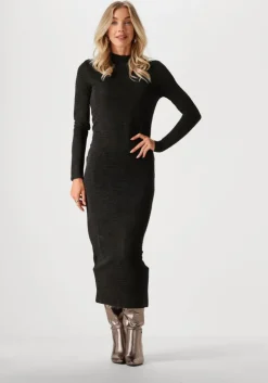 zwarte ydence midi jurk dress keet